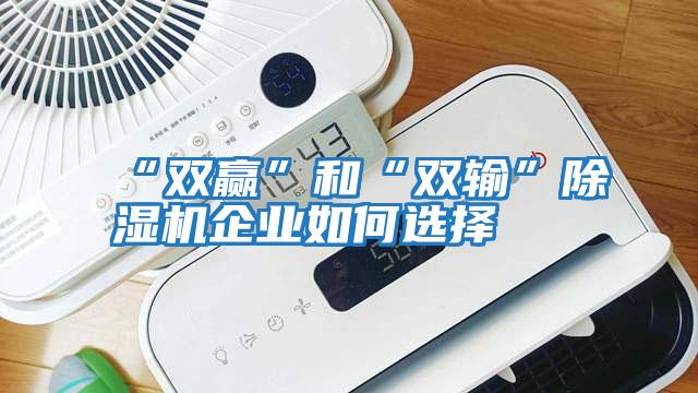 “雙贏”和“雙輸”除濕機企業如何選擇