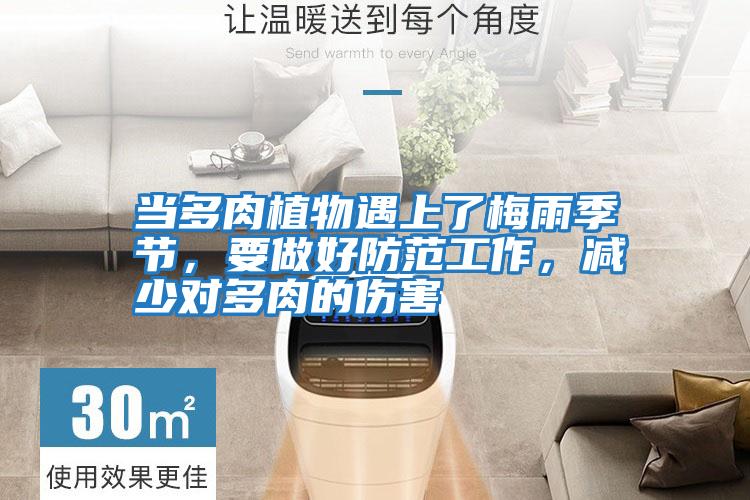 當(dāng)多肉植物遇上了梅雨季節(jié)，要做好防范工作，減少對(duì)多肉的傷害