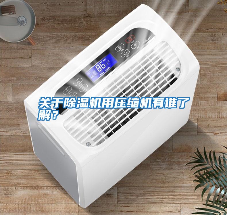 關于除濕機用壓縮機有誰了解？