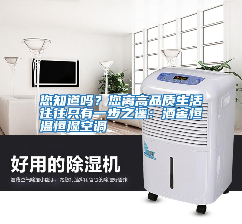 您知道嗎？您離高品質生活往往只有一步之遙：酒窖恒溫恒濕空調