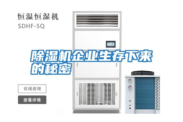 除濕機企業生存下來的秘密