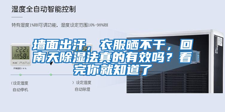 墻面出汗，衣服曬不干，回南天除濕法真的有效嗎？看完你就知道了