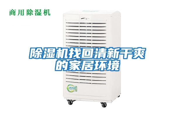 除濕機找回清新干爽的家居環境
