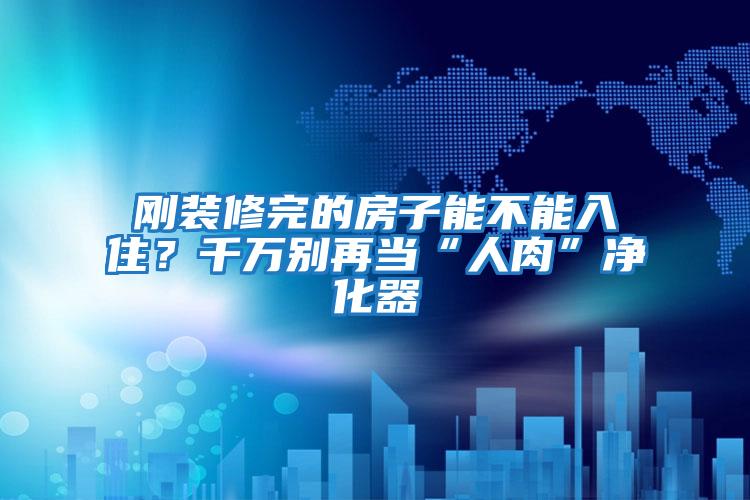剛裝修完的房子能不能入??？千萬別再當“人肉”凈化器