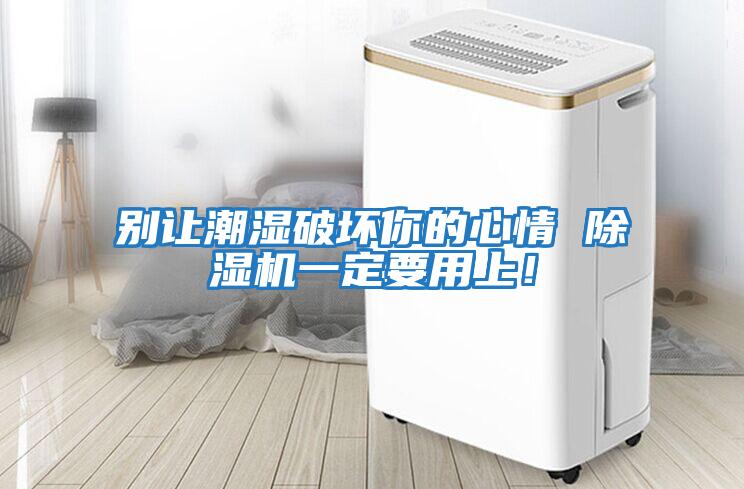 別讓潮濕破壞你的心情 除濕機一定要用上！