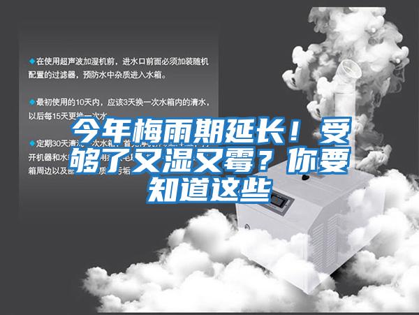 今年梅雨期延長！受夠了又濕又霉？你要知道這些