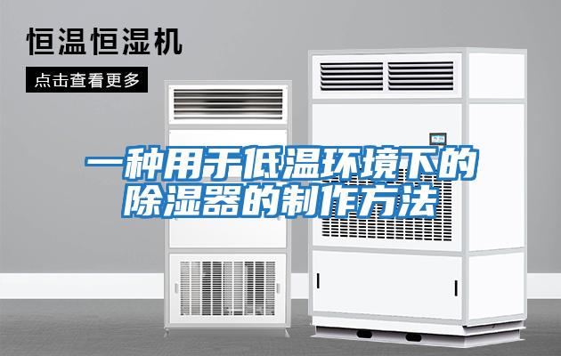 一種用于低溫環境下的除濕器的制作方法