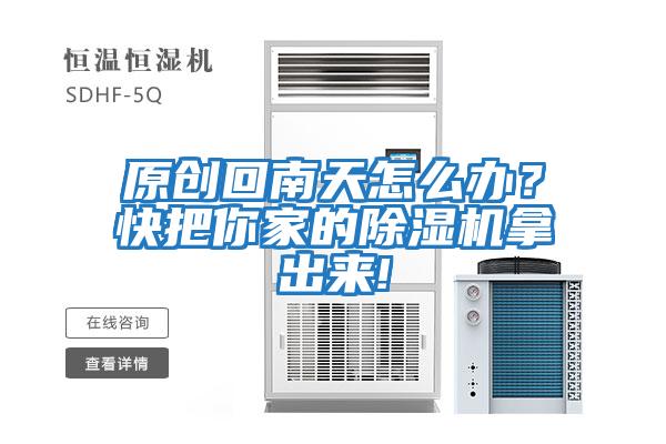 原創(chuàng)回南天怎么辦？快把你家的除濕機拿出來!
