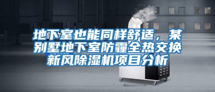 地下室也能同樣舒適，某別墅地下室防霾全熱交換新風除濕機項目分析