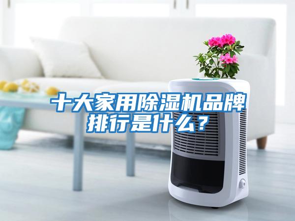 十大家用除濕機品牌排行是什么？