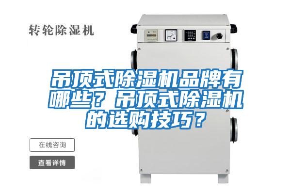 吊頂式除濕機品牌有哪些？吊頂式除濕機的選購技巧？