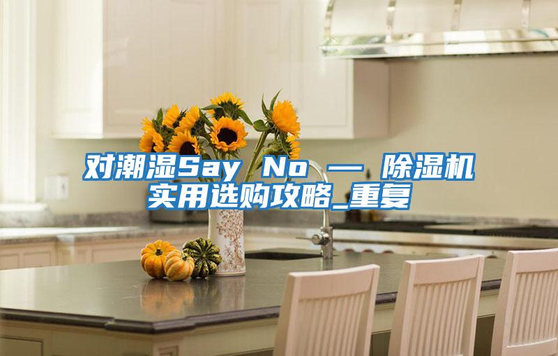 對潮濕Say No — 除濕機(jī)實(shí)用選購攻略_重復(fù)