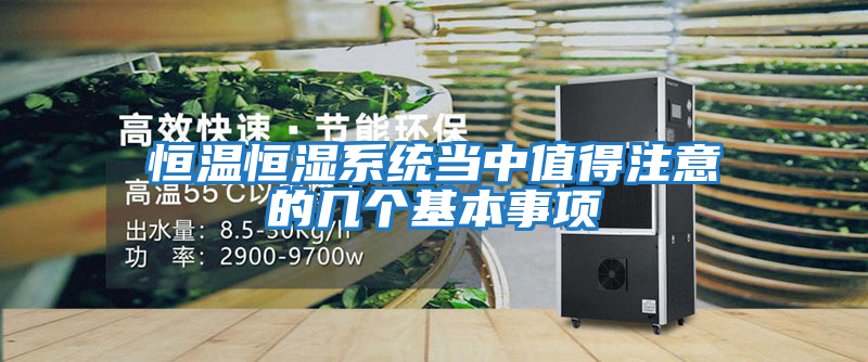 恒溫恒濕系統當中值得注意的幾個基本事項