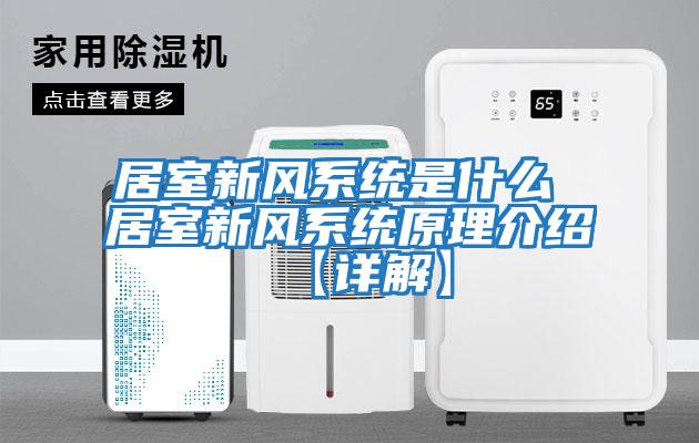 居室新風系統是什么 居室新風系統原理介紹【詳解】