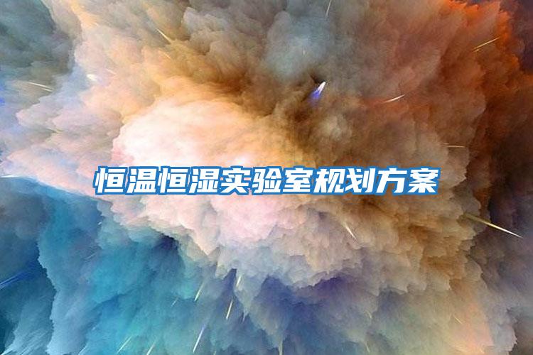 恒溫恒濕實驗室規劃方案