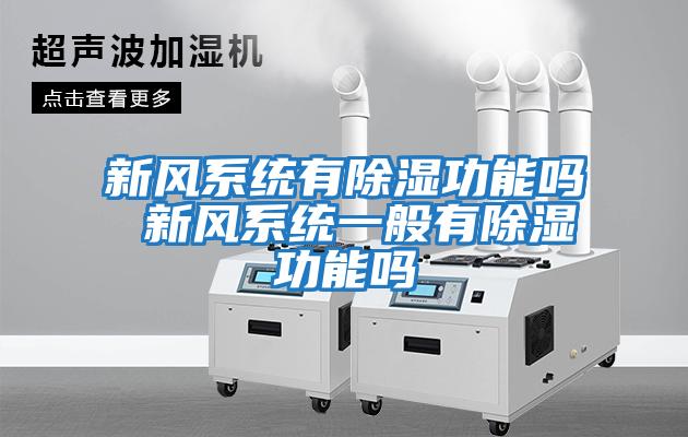 新風系統(tǒng)有除濕功能嗎 新風系統(tǒng)一般有除濕功能嗎