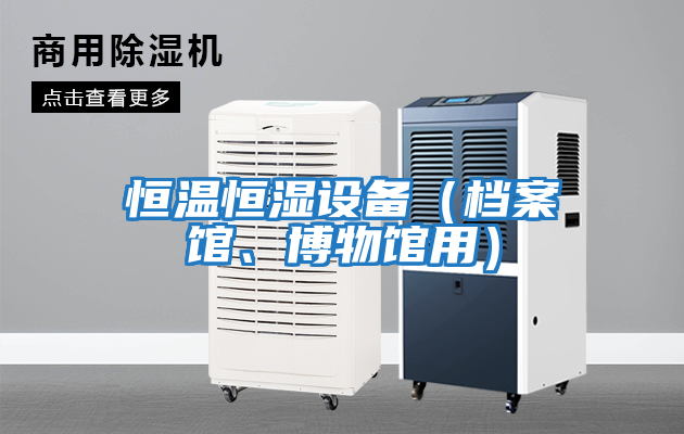 恒溫恒濕設備（檔案館、博物館用）