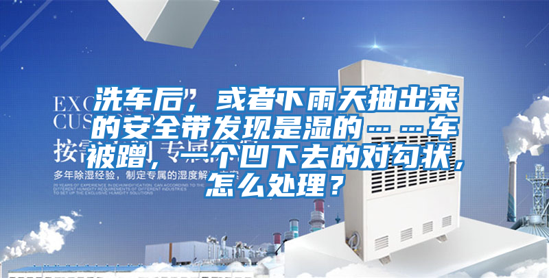 洗車后，或者下雨天抽出來的安全帶發(fā)現是濕的……車被蹭，一個凹下去的對勾狀，怎么處理？