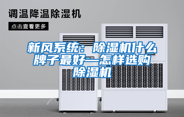 新風系統：除濕機什么牌子最好—怎樣選購除濕機
