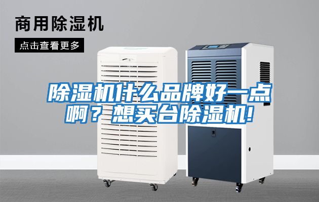 除濕機什么品牌好一點??？想買臺除濕機!