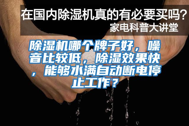 除濕機哪個牌子好，噪音比較低，除濕效果快，能夠水滿自動斷電停止工作？